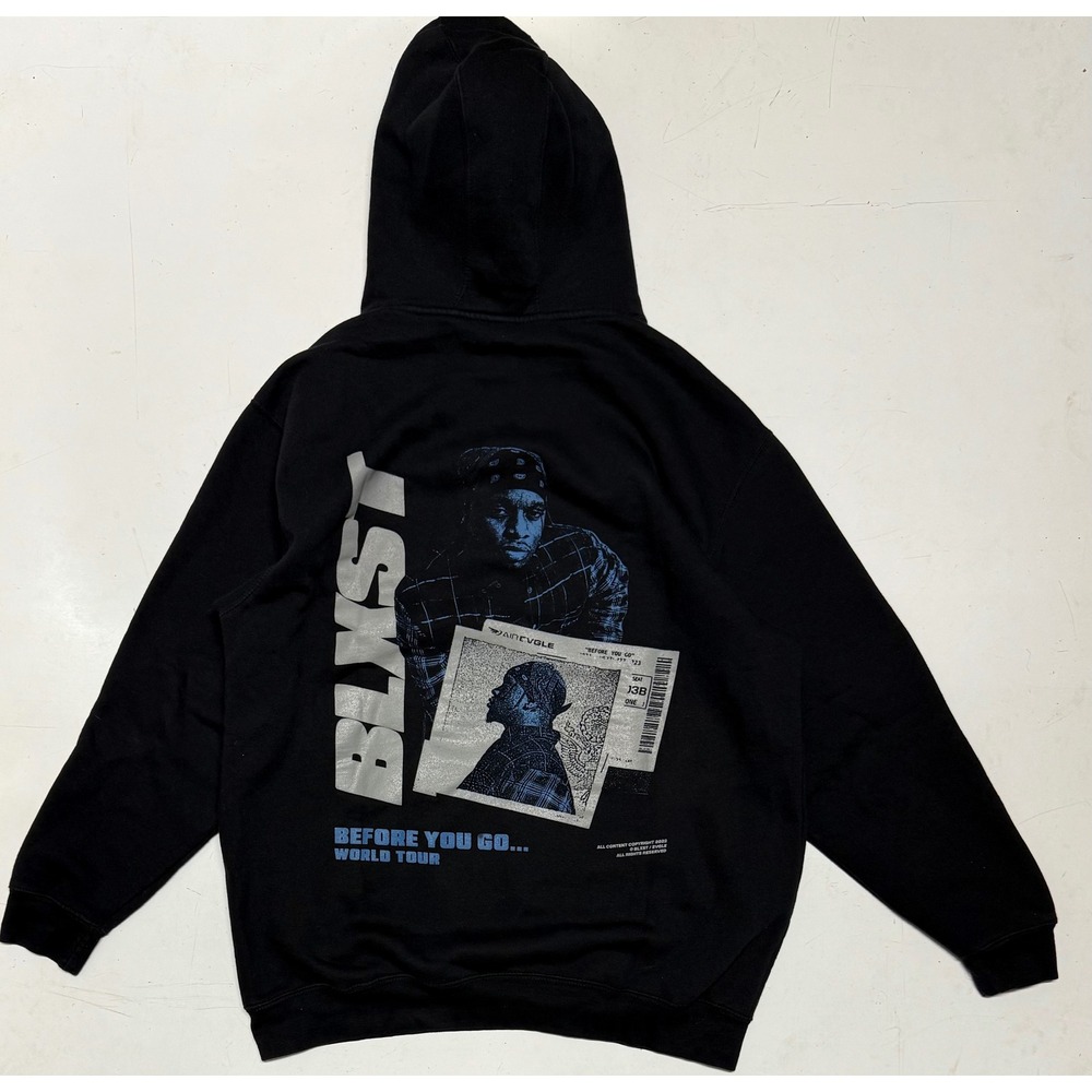 BLXST Before You Go World‎ Tour Black Hoodie Mens XL Pullover Sweatshirt